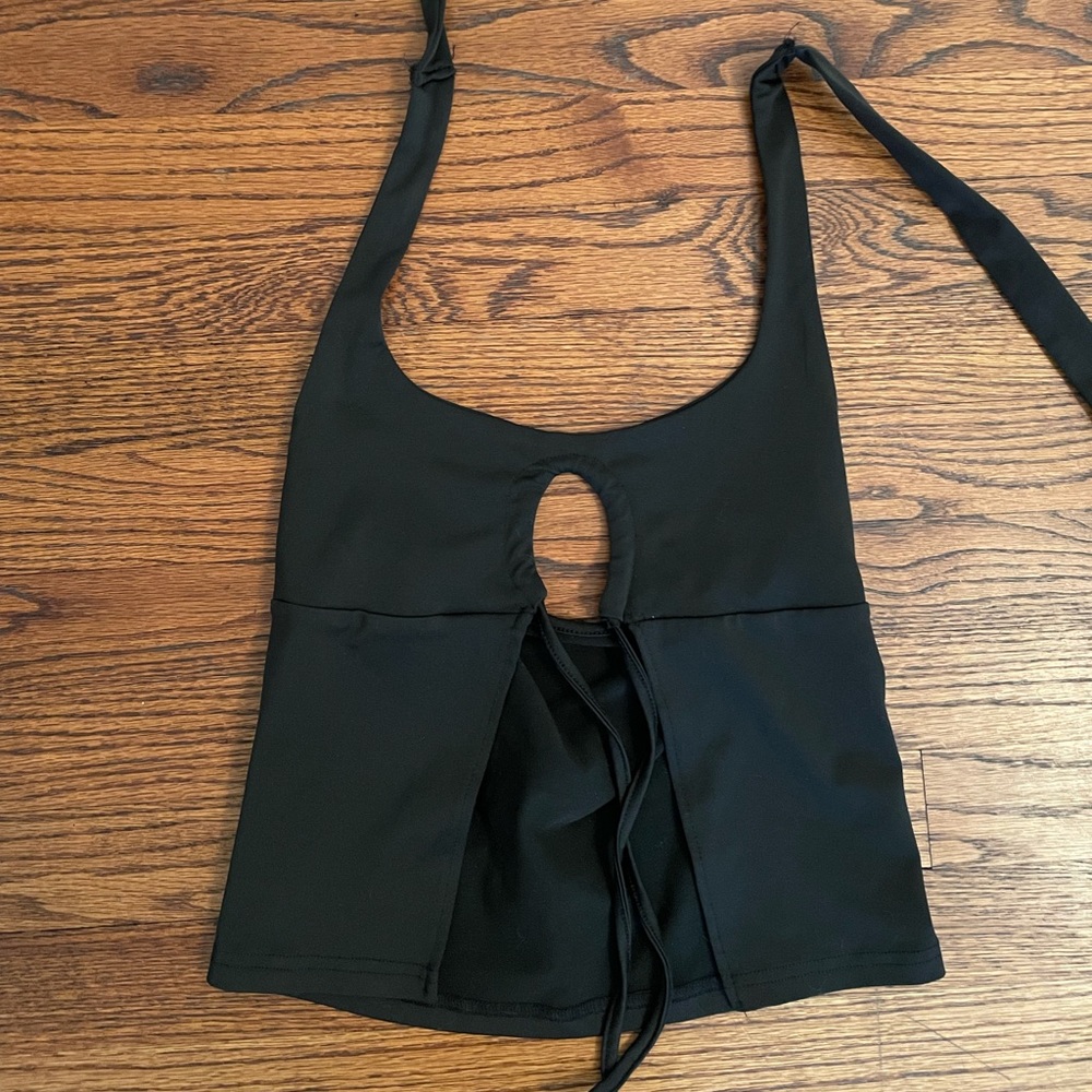 black halter top
